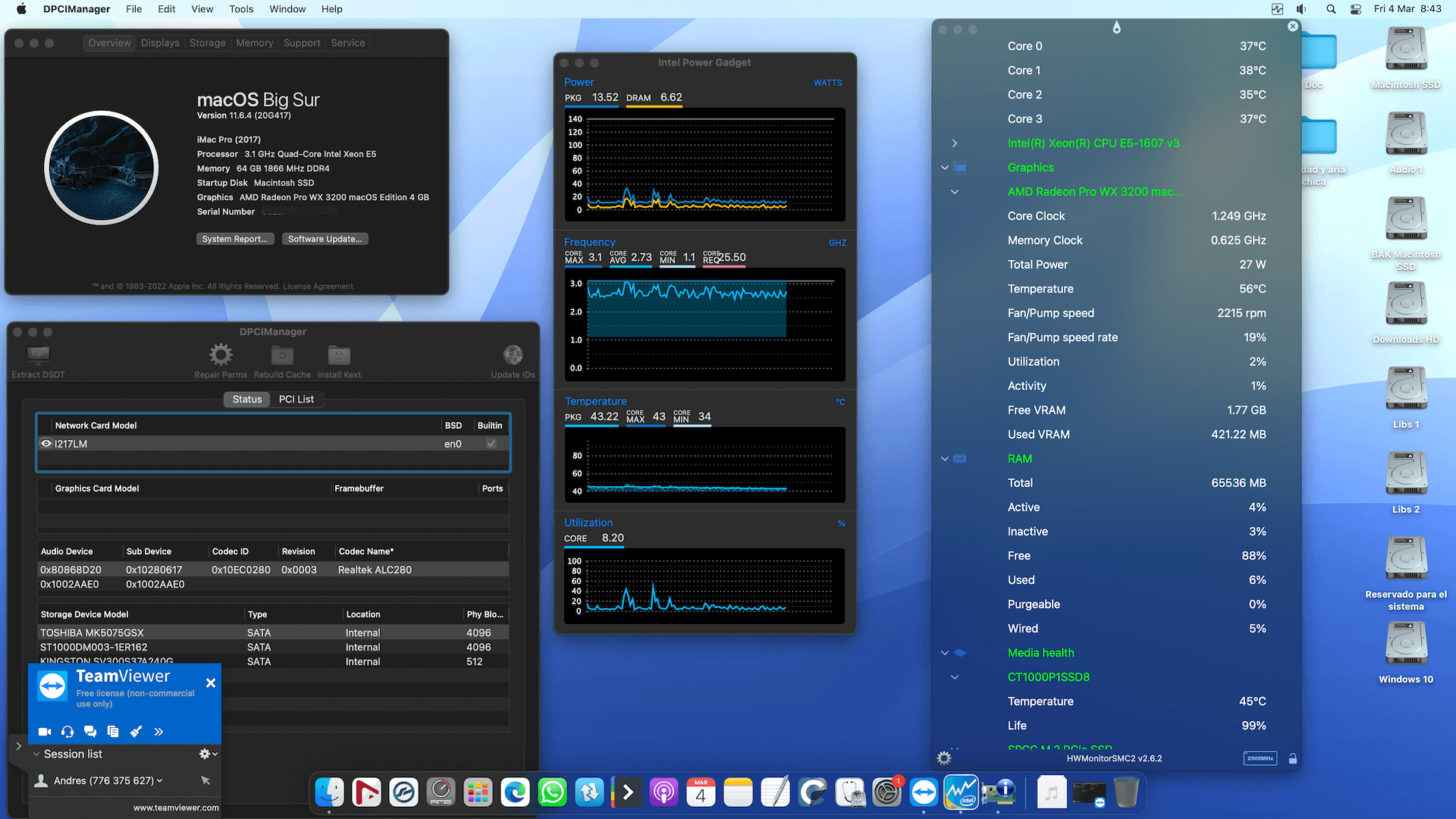 Success Hackintosh macOS Big Sur 11.6.4 Build 20G417 in Dell Precision T5810 Desktop Workstation